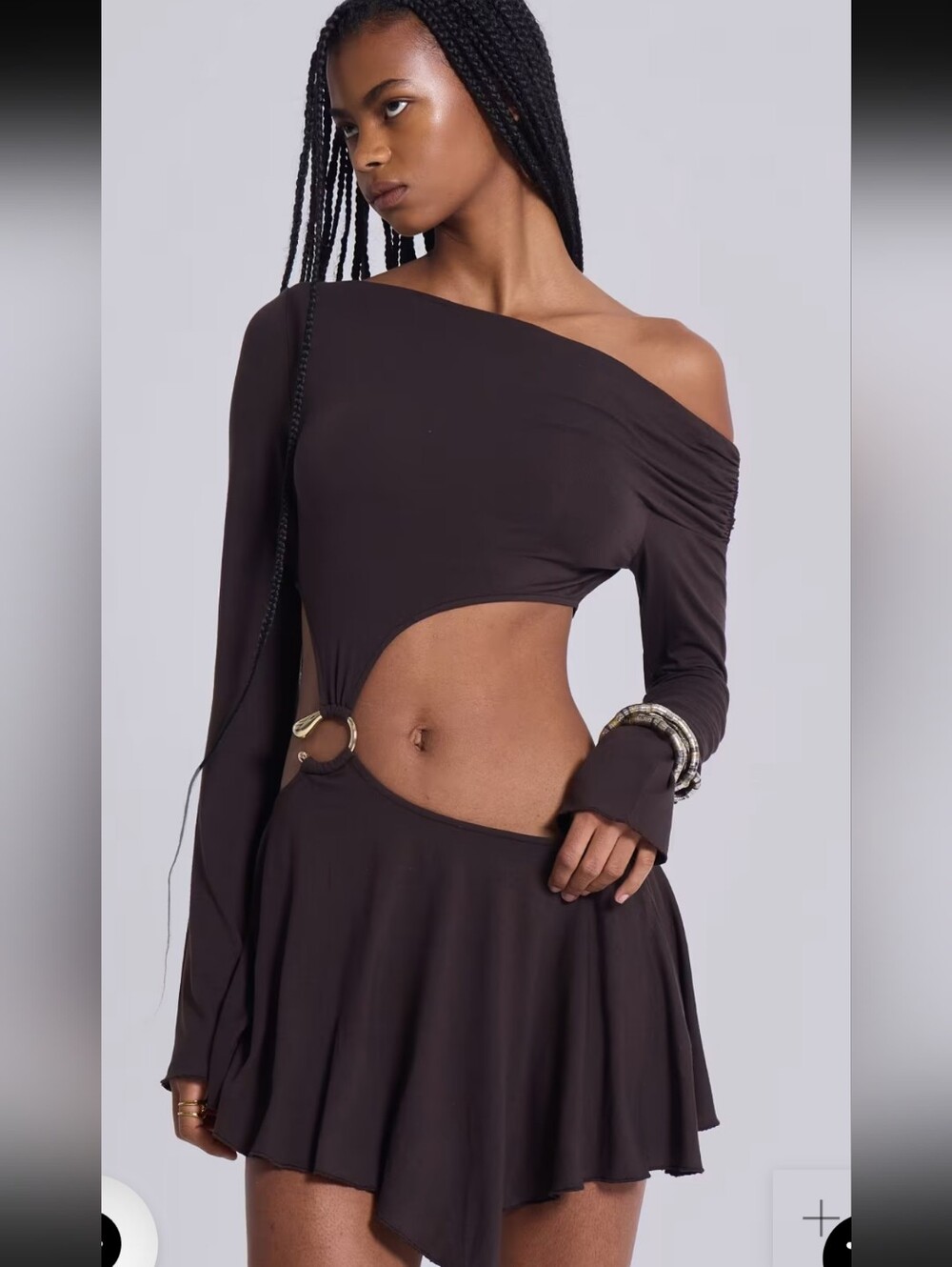 Jade London Dera Asymmetric Cut Out Mini Dress